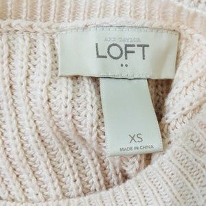 LOFT Sweaters - LOFT Pink Knit Lace Trim Loose Fit Sweater XS LOFT Sweaters - LOFT Pink Knit Lace Trim Loose Fit Sweater XS